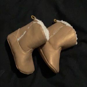 Gold booties
